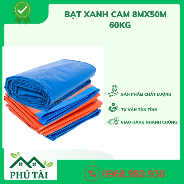 Bạt Xanh Cam 8mx50m