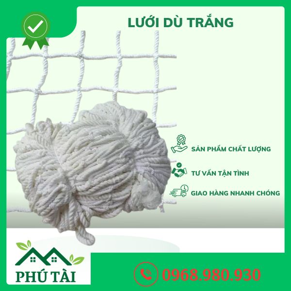 Lưới Dù Chống Rơi - Lưới Dù Trắng - Đặt May Theo Yêu Cầu