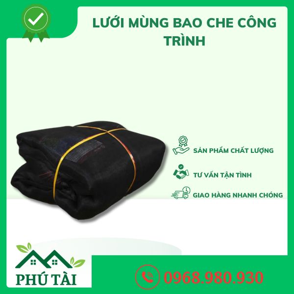 Lưới mùng đen che công trình