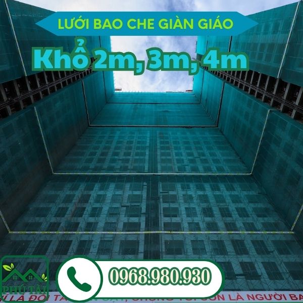 Giá Lưới Bao Che Giàn Giáo | khổ 2m, 3m, 4m | 60g, 80g, 100g