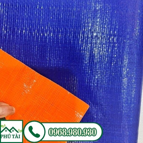 Bạt xanh cam khổ 8m 150g
