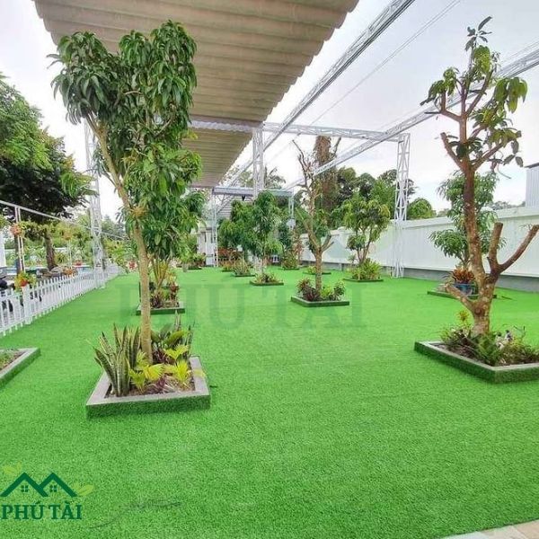 Cỏ Nhân Tạo Lót Sàn Quán Cà Phê - Phú Tài Cỏ nhân tạo là giải phải tối ưu decor quán cà phê
