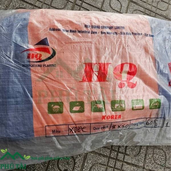 Bạt xanh cam 6mx50m 60kg định lượng 200gr
