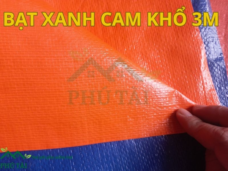 Bạt Xanh Cam Khổ 3m – Giải Pháp Che Phủ Linh Hoạt