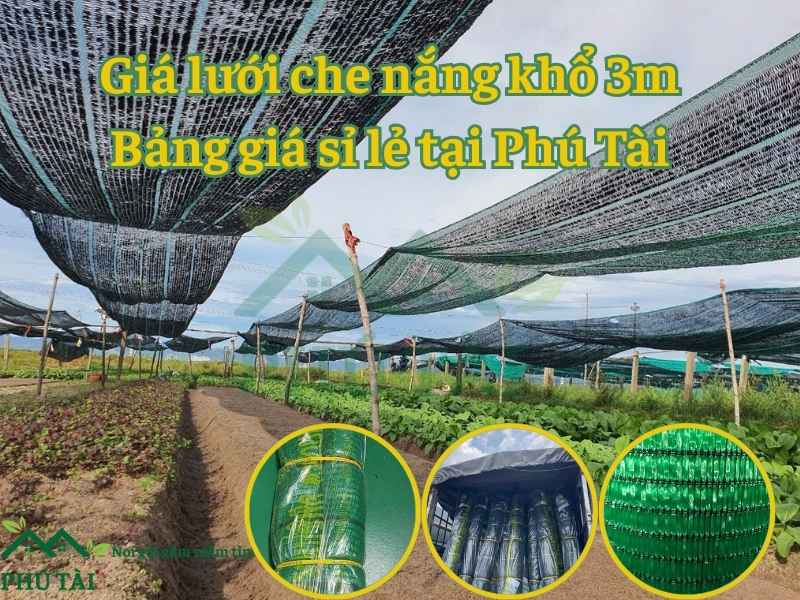 Giá Lưới Che Nắng Khổ 3m Mới Nhất – Bảng Giá Sỉ Lẻ Tại Phú Tài