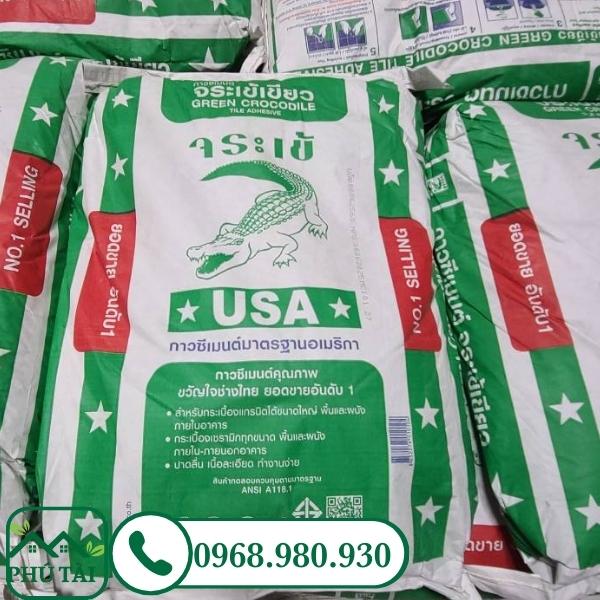 Keo dán gạch cá sấu xanh